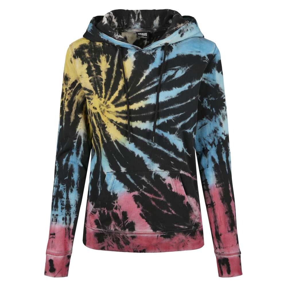 Urban Classics - Tie Dye Sweat à capuche - Noir